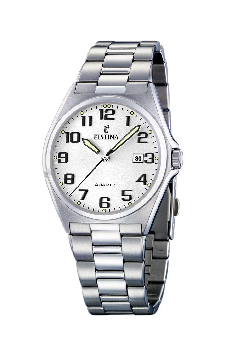 Festina, Ceas analog cu carcasa rotunda, Argintiu